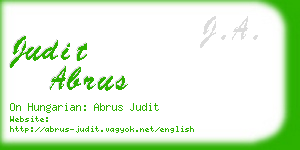 judit abrus business card